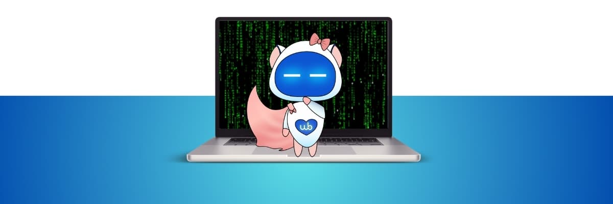 a laptop with a cartoon character on it