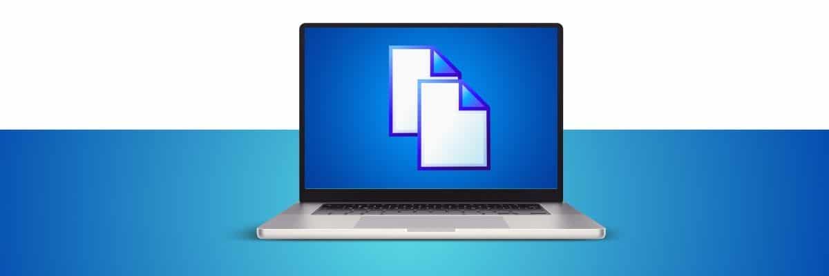 a laptop with a blue screen