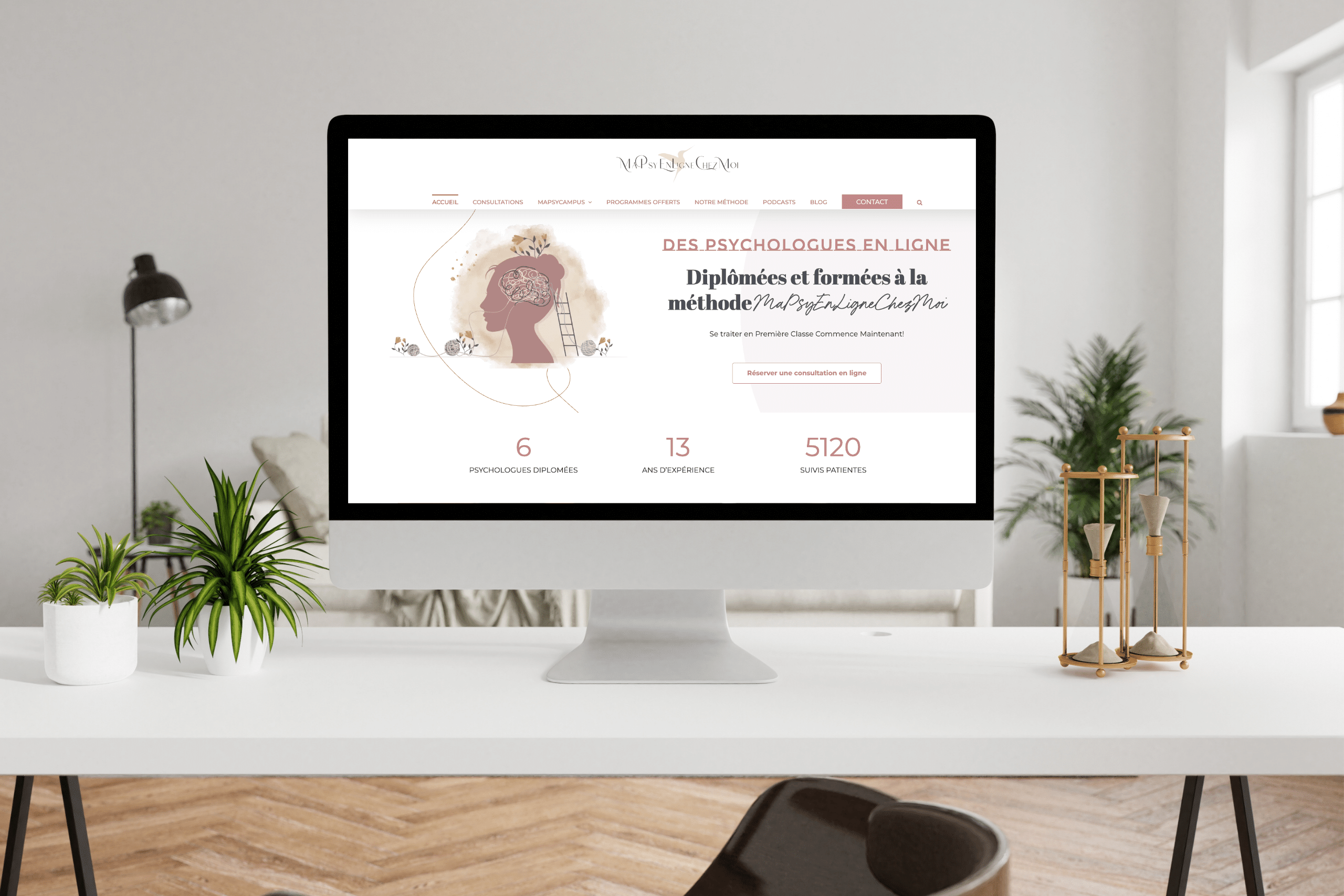 Mes clients : site web exemple sur mon portfolio