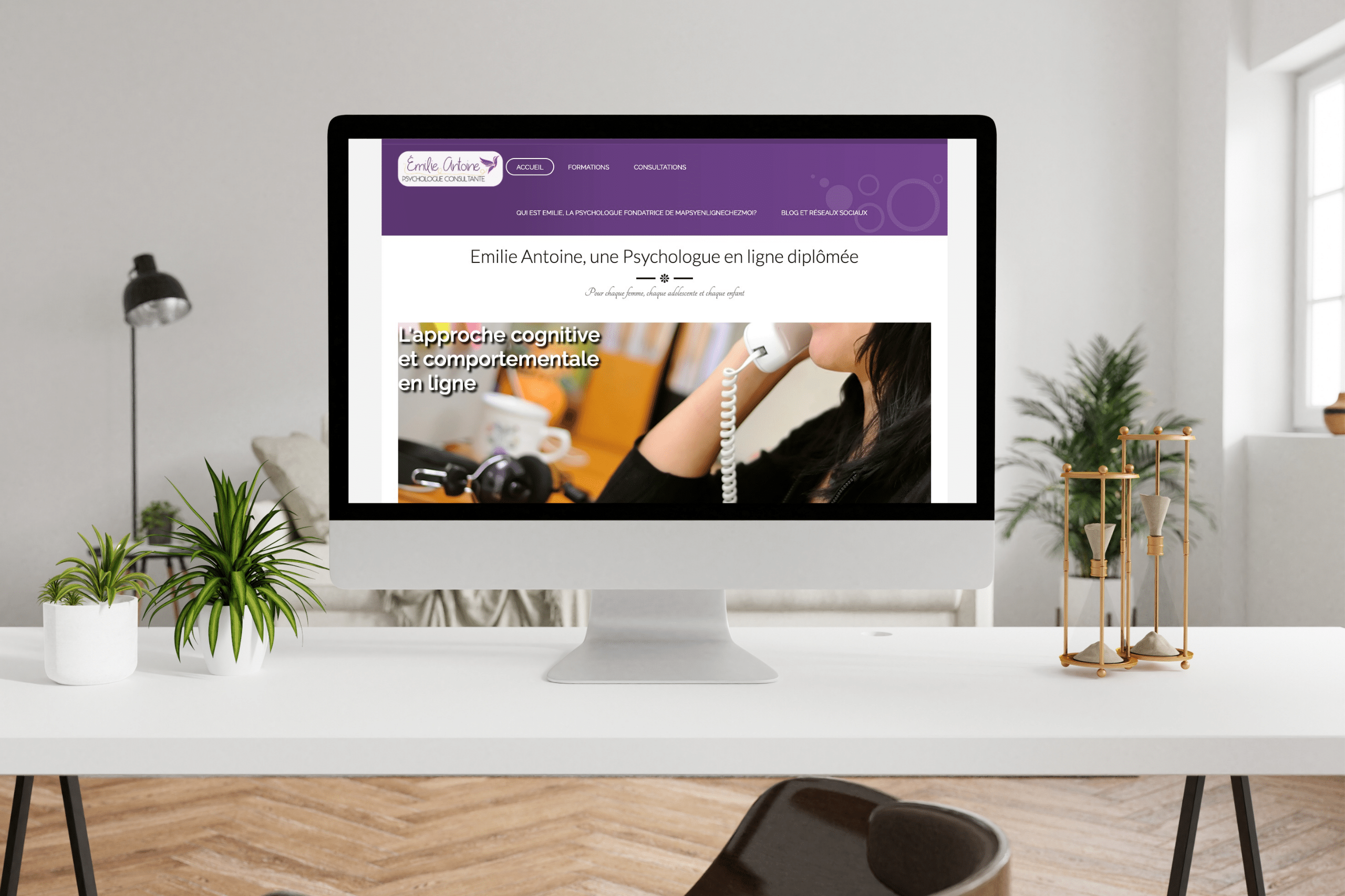 Mes clients : site web exemple sur mon portfolio