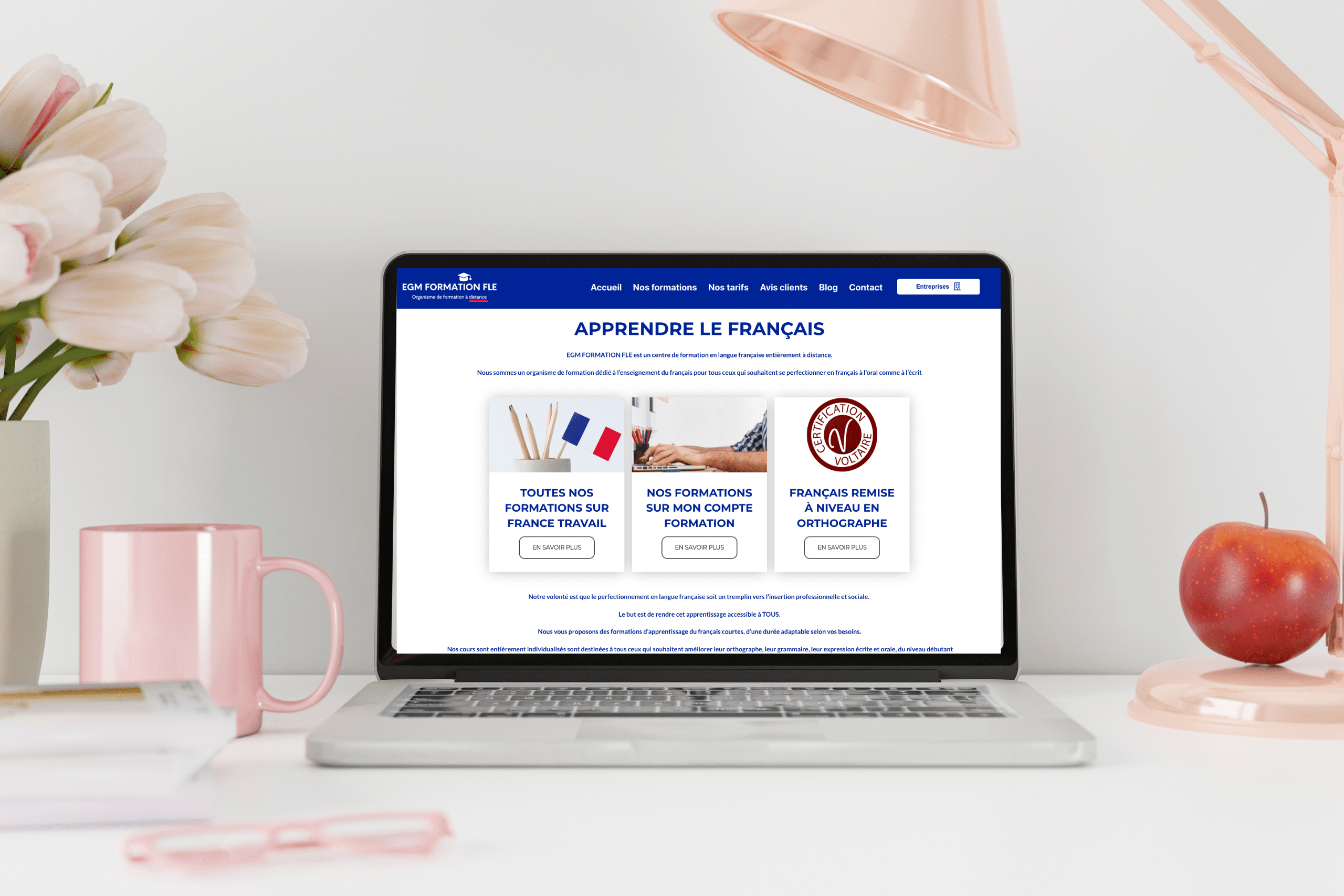 ordinateur rose