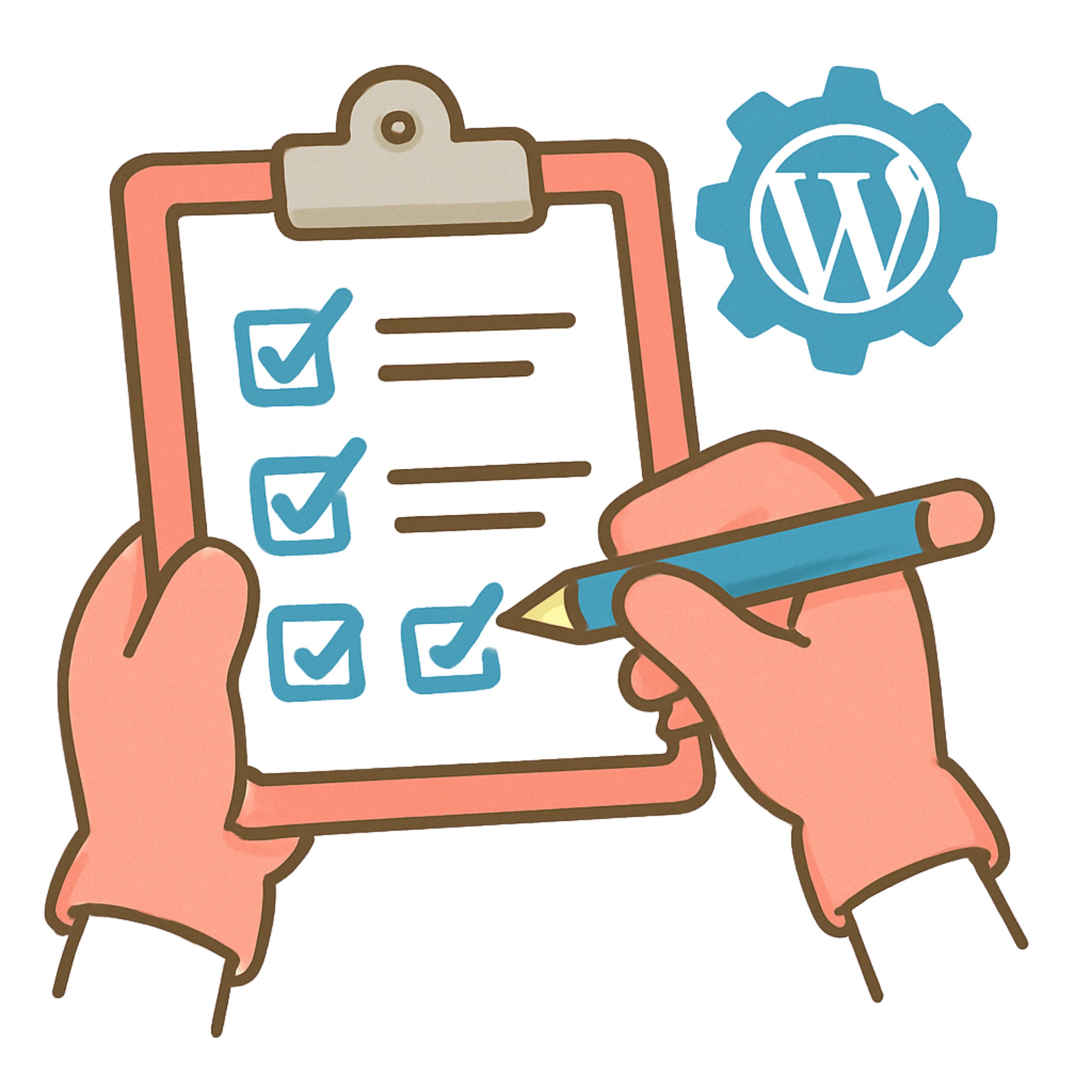 checklist wordpress engrenage