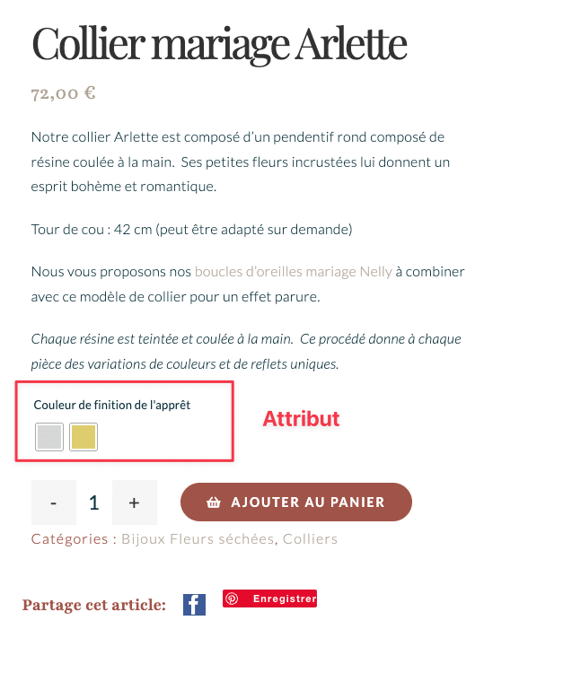 attribut couleur