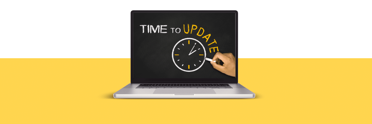 update ordinateur fond jaune