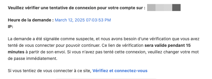 email worfence verification