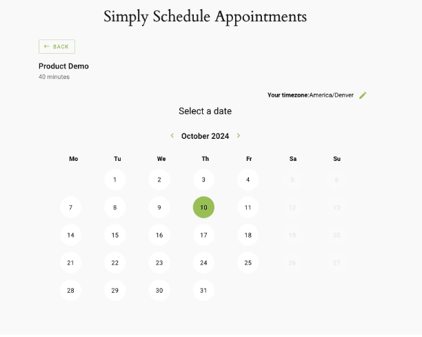 formulaire simply schedule