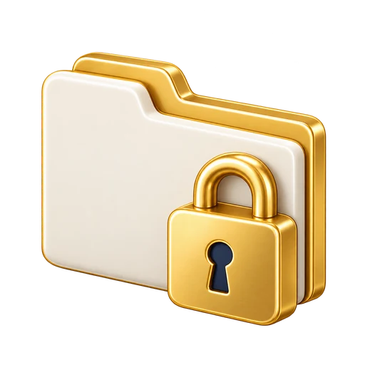 Dossier fermé par un cadenas