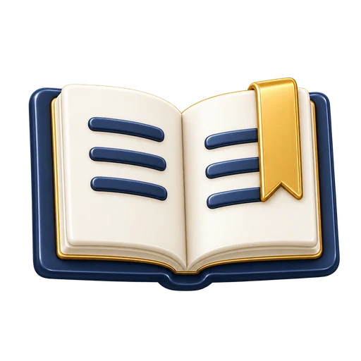 Livre ouvert avec un marque-page