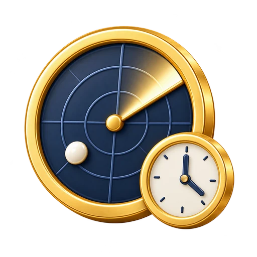Radar de surveillance et horloge