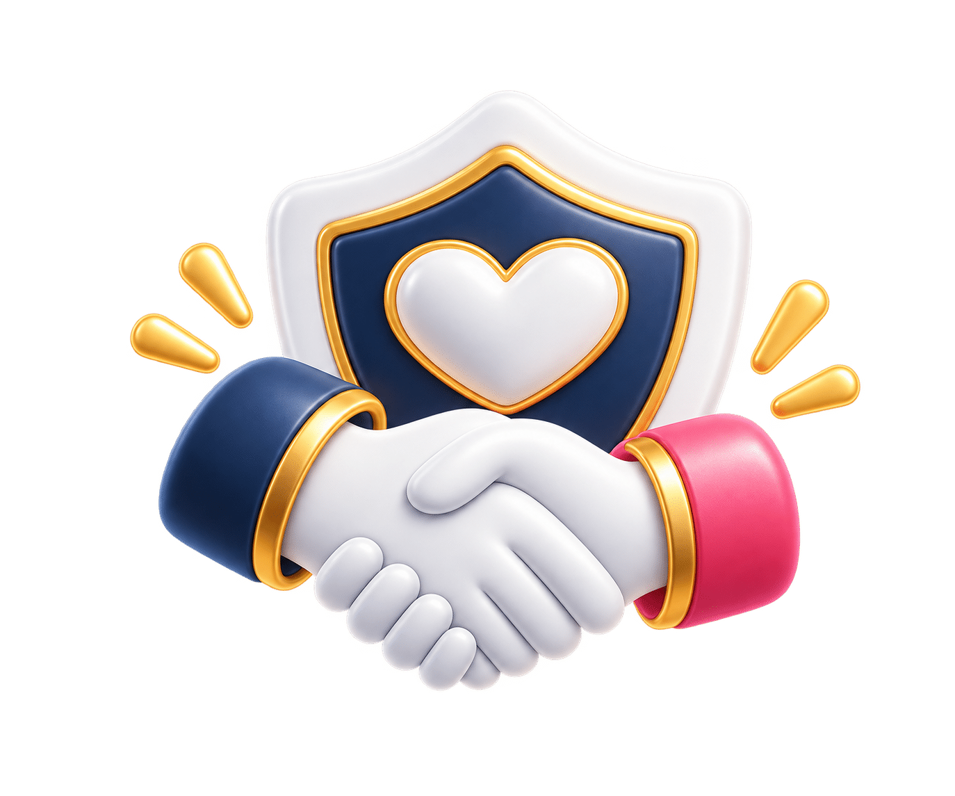 main qui se serre et bouclier coeur